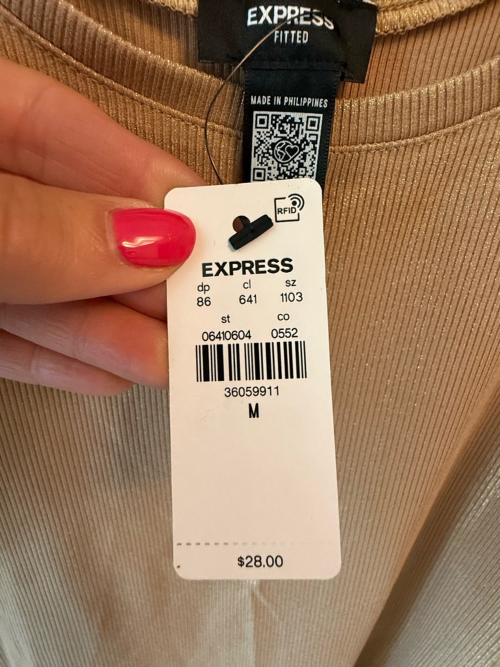 Express Gold Tank Top - Picture 3 of 4